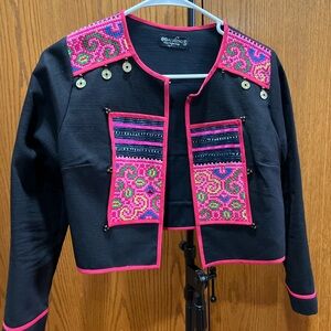 Colorful Embroidered Women's Jacket